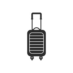Travel bag icon vector template. Tourism vacation isolated sign. Traveling symbol on white background