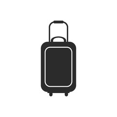 Travel bag icon vector template. Tourism vacation isolated sign. Traveling symbol on white background