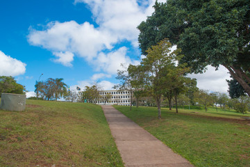 A view of TCU Building in Brasilia, Brazil.