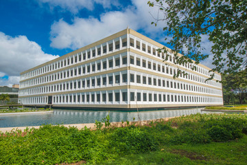 A view of TCU Building in Brasilia, Brazil.