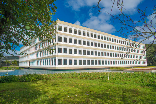 A view of TCU Building in Brasilia, Brazil.