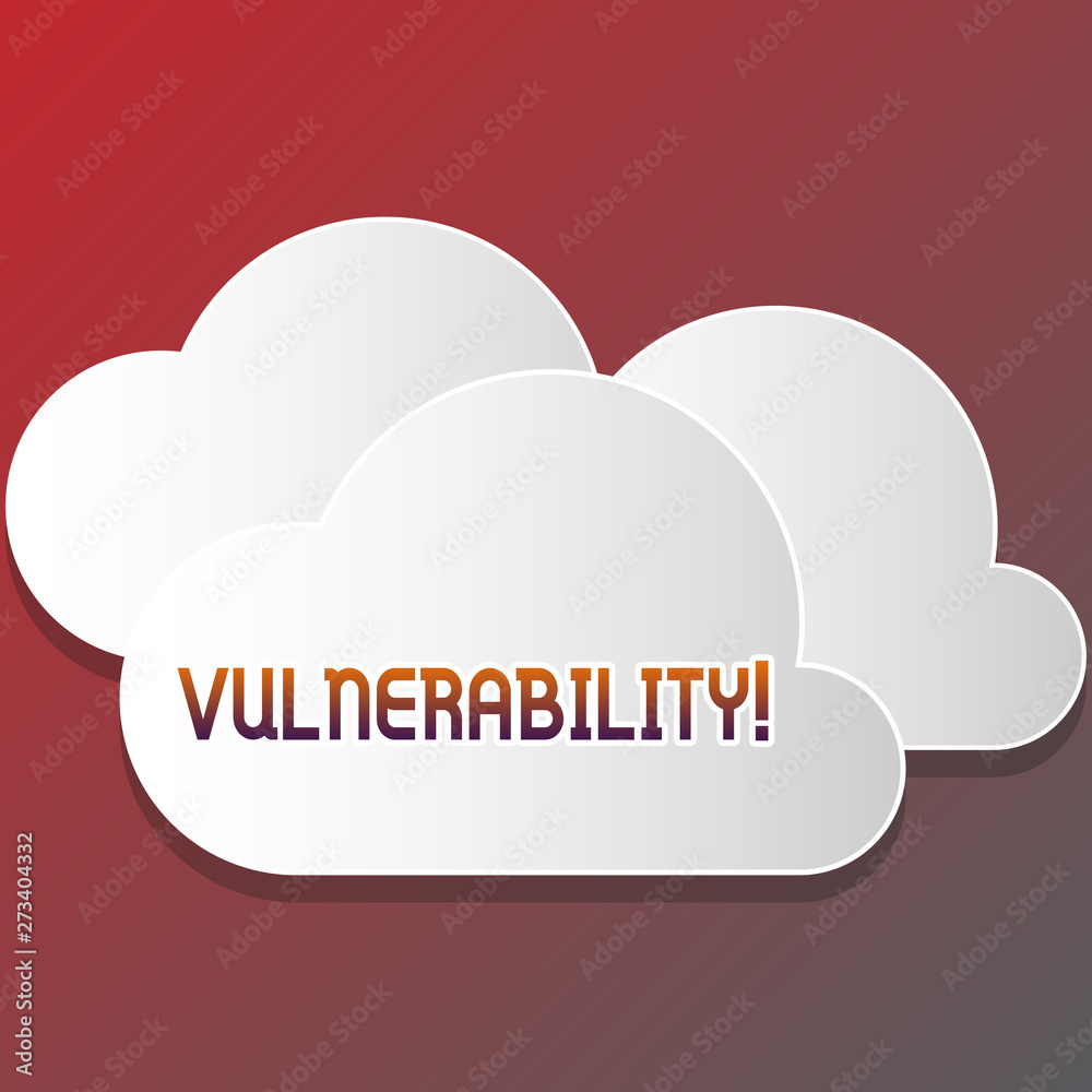 Poster text sign showing vulnerability. business photo text information susceptibility systems bug exploita