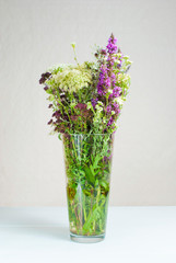 summertime wildflowers in vase