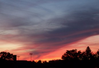 Obraz premium beautiful gray/pink sunset (6-13-2015, Livingston, NJ)