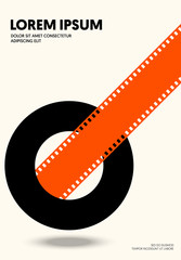 Movie and film poster modern vintage retro style