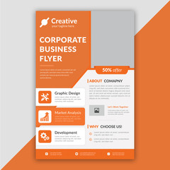 Orange Corporate Flyer Design Sample