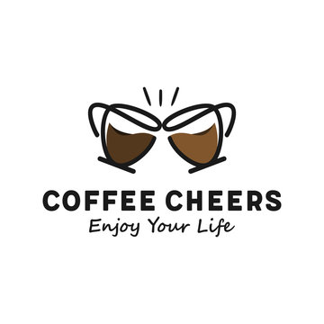 Coffee Cheers Simple Logo Design