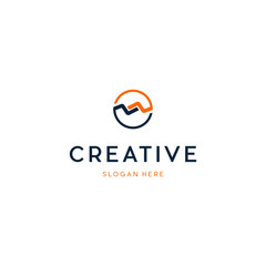 Letter M Investment Creative Icon Logo, Simple and modern initial letter M logo design 
