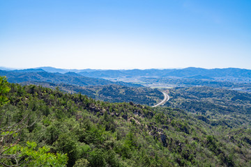 Fototapeta premium 日本にある金勝山の頂上から見た景色