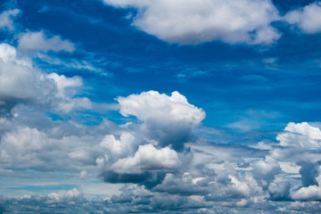 Blue sky with large cloud background.