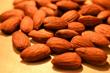 Organic raw almond healthy snack vegan vegetarian