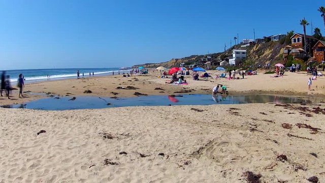 Crystal Cove State Park Beach Time Lapse Pan 10sec