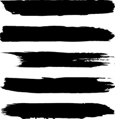 Vector grunge brush black isolated on white background.