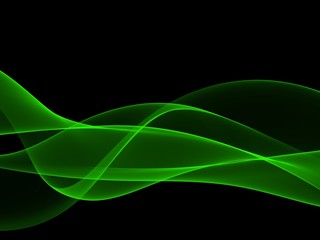 Abstract background, green waved lines for brochure, website, flyer design
