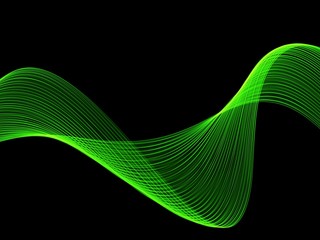 Abstract background, green waved lines for brochure, website, flyer design