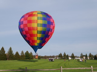  Colorful hot air balloon in the sky