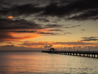 Pier Sunrise with Beautiful Sky