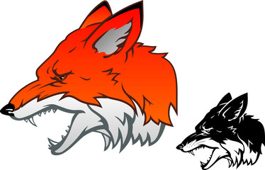 Fox Fury Mascot Head