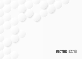 Abstract. Embossed paper circle white background ,light and shadow . Vector.