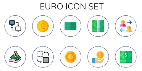 euro icon set