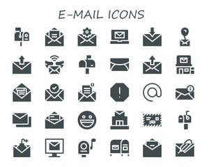 e-mail icon set