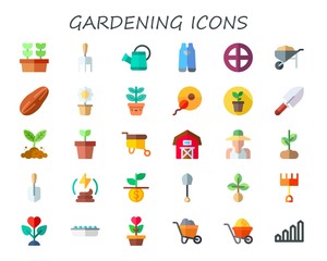 gardening icon set