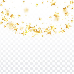 Star falling confetti background.