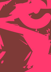 Modern art. Colorful contemporary artwork. Color geometric strokes.