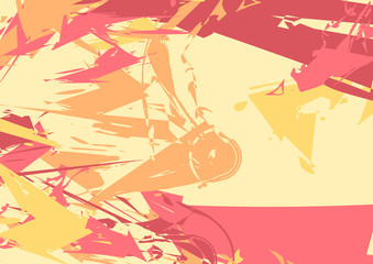 Modern art. Colorful backgorund. Color geometric strokes.