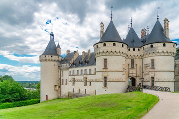 Fototapeta na wymiar Chaumont-sur-Loire castle, France, beautiful French heritage, panorama