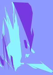 Modern art. Colorful contemporary artwork. Color geometric strokes.