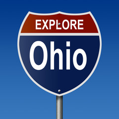 Road sign for Explore Ohio