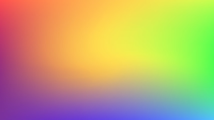 Abstract blurred gradient mesh background. Colorful smooth banner background. Bright rainbow colors blend illustration. Vector