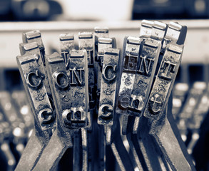the word  CONCENT with old typewriter 