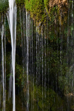 River Abasha Waterfall Natural Monument.Falling waterfall.Photographed in Georgia for a long time.