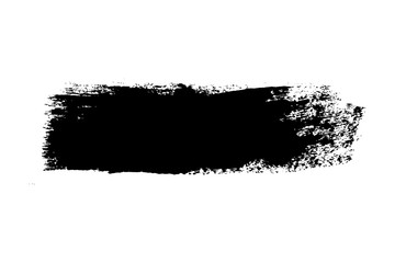 Brush stroke isolated on white background. Black paint brush. Grunge texture stroke line. Art ink dirty design. Border for artistic shape, paintbrush element. Brushstroke graphic. Vector illustration - 273424139