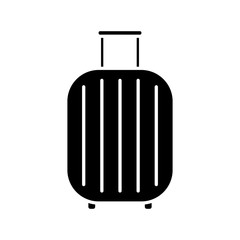 Black and white suitcase icon.