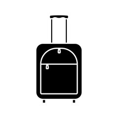 Black and white suitcase icon.