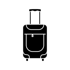 Black and white suitcase icon.