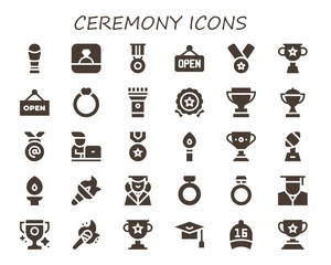 ceremony icon set