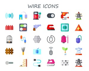 wire icon set