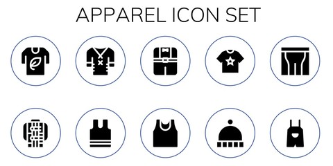 apparel icon set