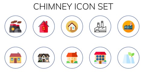 chimney icon set