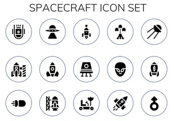 spacecraft icon set