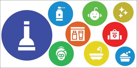 bath icon set