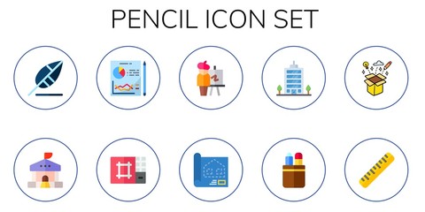 pencil icon set