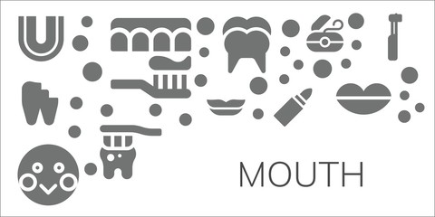 mouth icon set