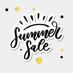Vector word sale .Letters made of flowers and leaves Summer sale Holiday Flyer Banner Poster Summer sales