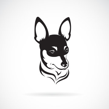 Vector of chihuahua dog isolated on white background. Pet. Animals. Dogs logo or icon. Easy editable layered vector illustration.