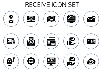 receive icon set